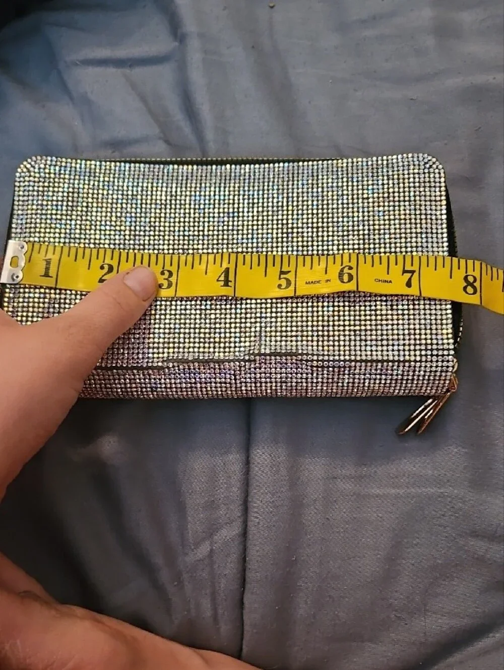 Rhinestone Sparkle Women’s Clutch Wallet - Silver